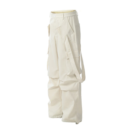 Overalls Men's Ribbon Pocket Design Pleated - TALKLESSFASHION
