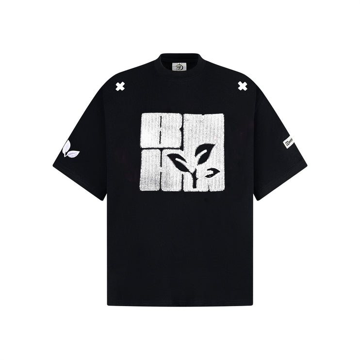 Embroidery Lettered Short-sleeved T-shirt ---8225 - TALKLESSFASHION