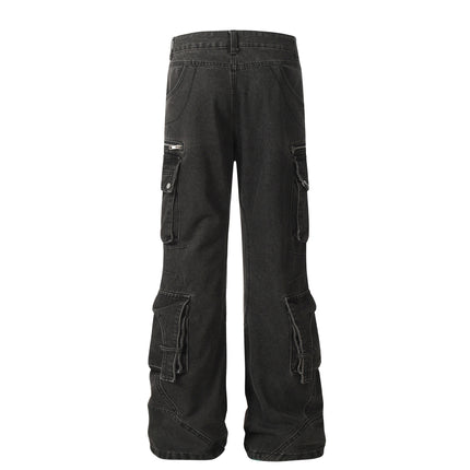 Solid Color Casual Multi-pocket Cotton Overalls - TALKLESSFASHION