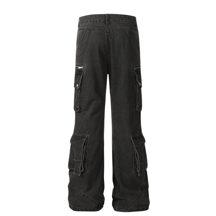 Solid Color Casual Multi-pocket Cotton Overalls - TALKLESSFASHION