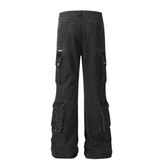 Solid Color Casual Multi-pocket Cotton Overalls - TALKLESSFASHION