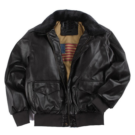Retro Oversized Leather Coat—-7644 - TALKLESSFASHION