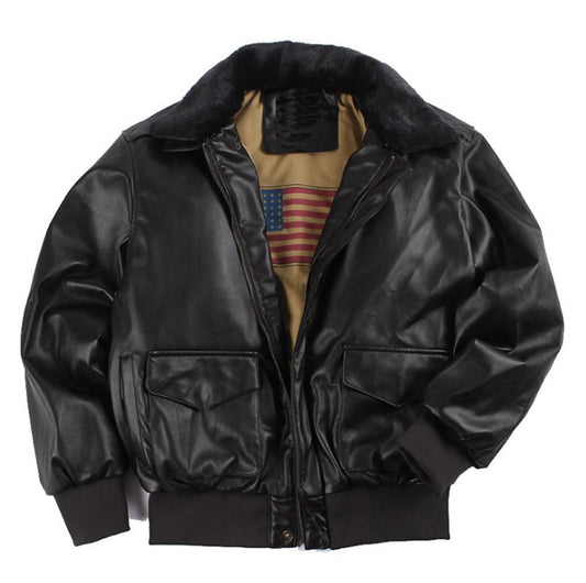 Retro Oversized Leather Coat—-7644 - TALKLESSFASHION