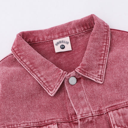 Pink Worn Stitching Edging Jacket—5559 - TALKLESSFASHION