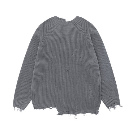 Lazy Ripped Sweater Men's Loose - TALKLESSFASHION