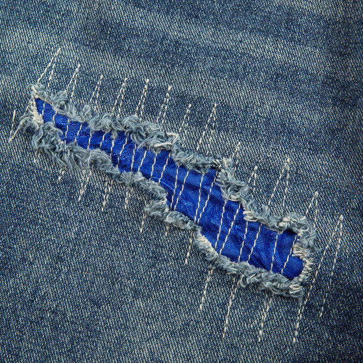 TALKLESS Hole Patch Embroidered Jeans----2214 - TALKLESSFASHION