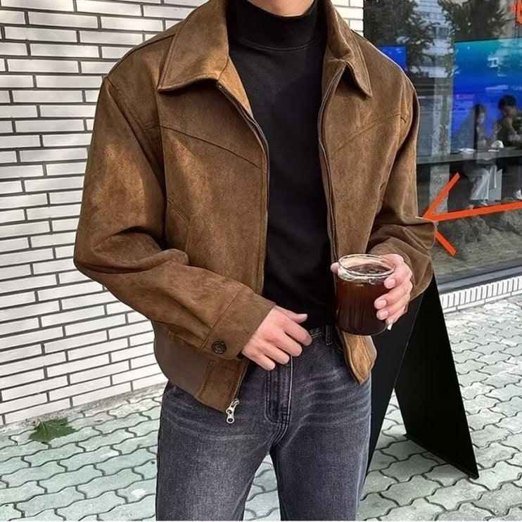 TALKLESS Loose Lapels Zipper Jacket--6215 - TALKLESSFASHION