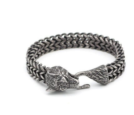 Black Wolf Head Chain Hand ---4522 - TALKLESSFASHION
