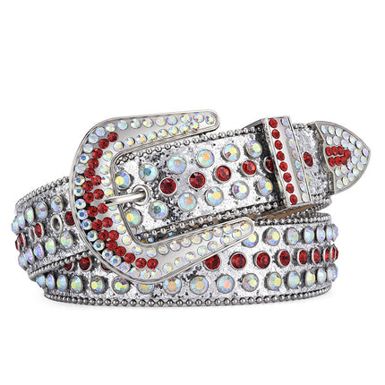 Men Women Alloy Belt Punk Rock Rivet Rhinestone - TALKLESSFASHION