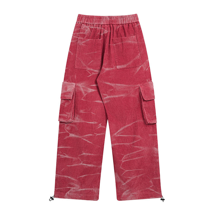 Corduroy Multi-pocket Casual Wide-leg Pants - TALKLESSFASHION