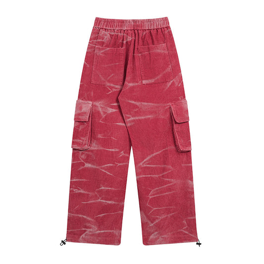 Corduroy Multi-pocket Casual Wide-leg Pants - TALKLESSFASHION