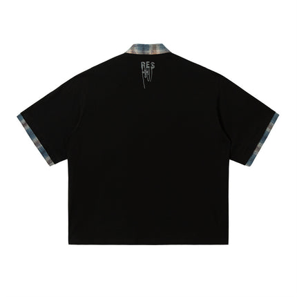 Men's Lapel Graffiti Printing Loose New All-match Short-sleeved Top - TALKLESSFASHION