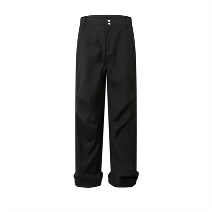 TALKLESS Pleated Niche Wide Leg Straight Pants--1132 - TALKLESSFASHION