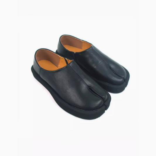 Velvet Hoof Luxe: Genuine Leather Split Toe Shoes—-4611 - TALKLESSFASHION