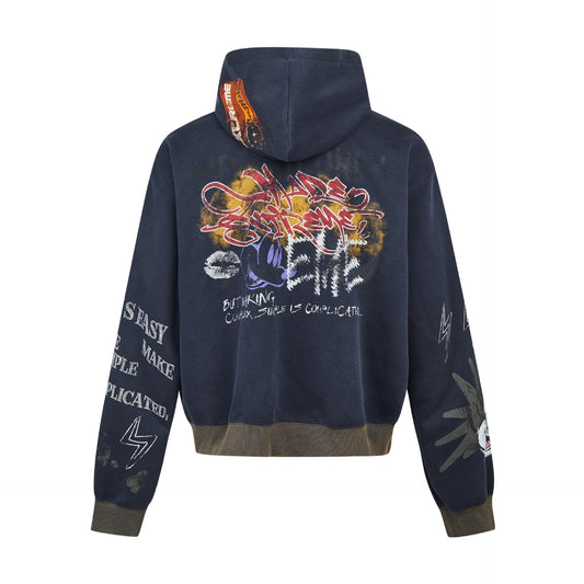 Printed Hooded Men's Autumn And Winter Hip Hop Jacket - TALKLESSFASHION