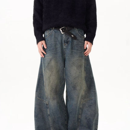 Loose Straight gutter-Washed Unisex Jeans --5534 - TALKLESSFASHION