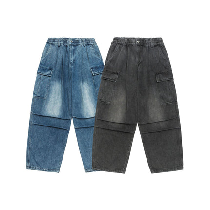 Season New Washed Fried Flower Denim Trousers - TALKLESSFASHION