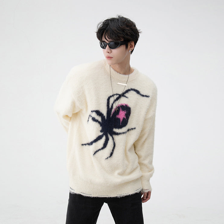 Spider Brocade Sweater—7504 - TALKLESSFASHION
