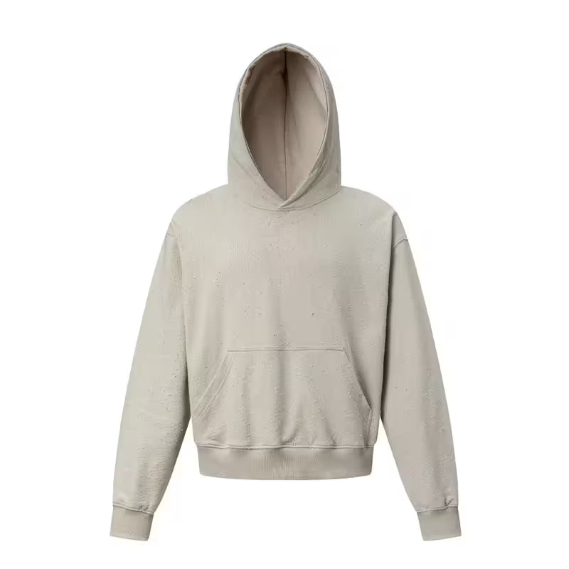 American Retro Distressed Boxy Hoodie