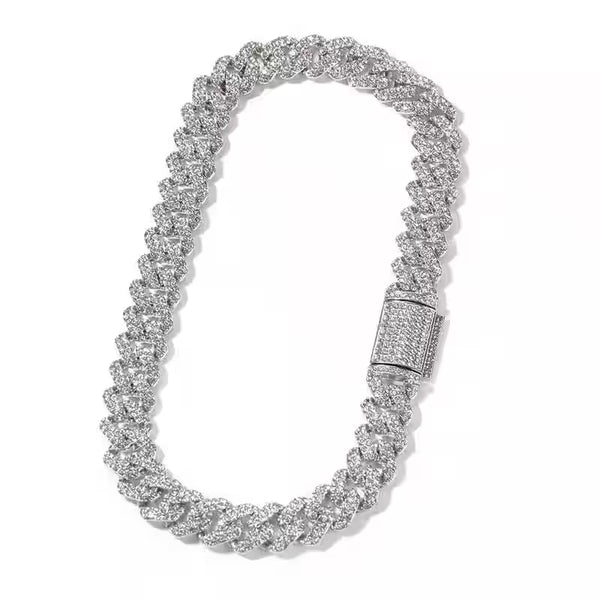 TALKLESSFASHION 18mm Full Diamond Cuban Chain