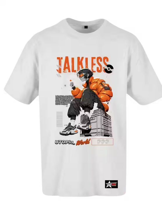 TALKLESSFASHION TALKLESS  unisex oversize T-Shirt Short sleeve streetwear