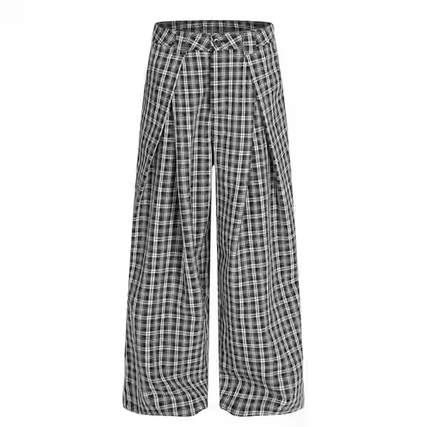 TALKLESSFASHION 3D-Plaid Modular Executive Slacks