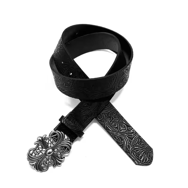 American Vintage Embossed Cross Belt