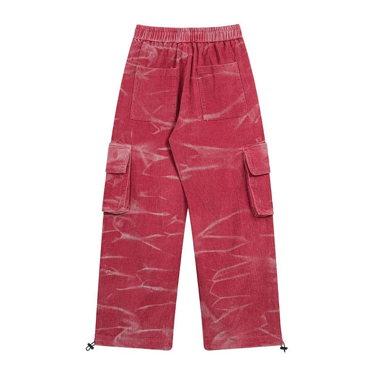 Mein Shop 0 Corduroy Multi-pocket Casual Wide-leg Pants