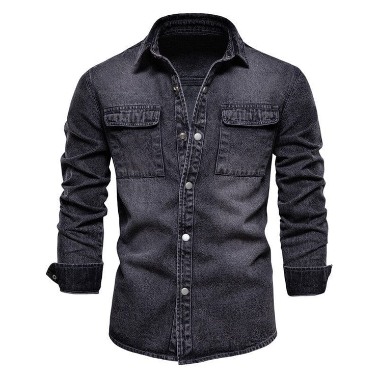 Mein Shop 0 Denim Dusk Lapel Jacket —-7360