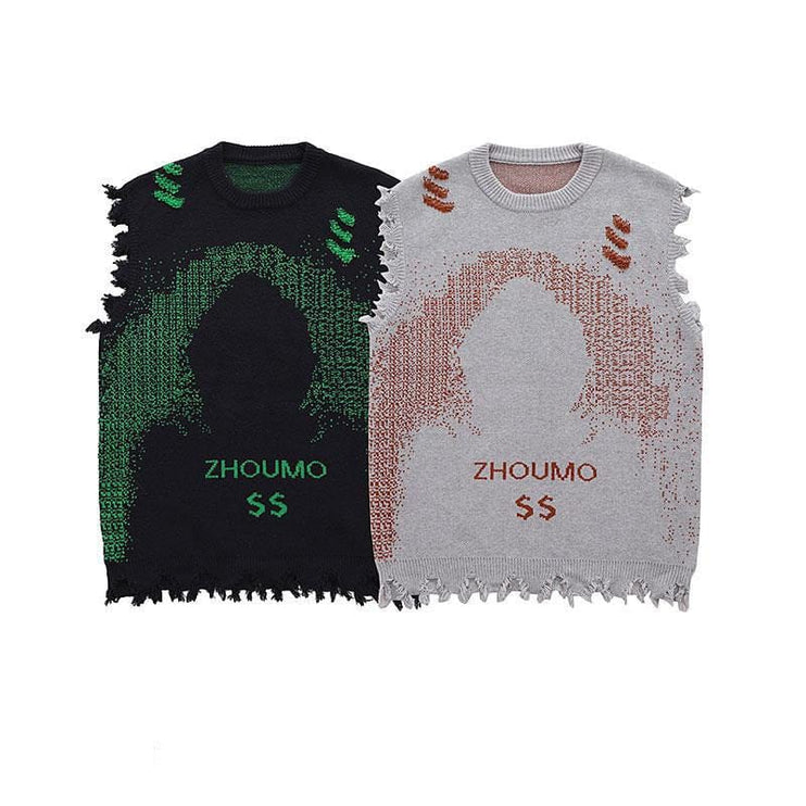 Mein Shop 0 Dollar Sign Creative Sweater Vest---4256