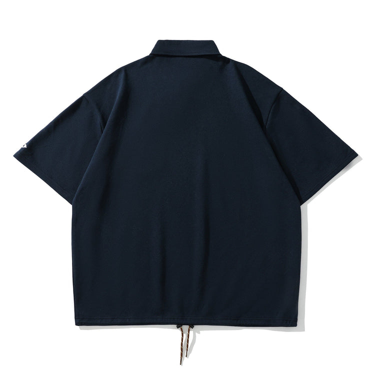 Mein Shop 0 Japanese Style Cityboy Loose Leisure All-matching Lapel Short Sleeve