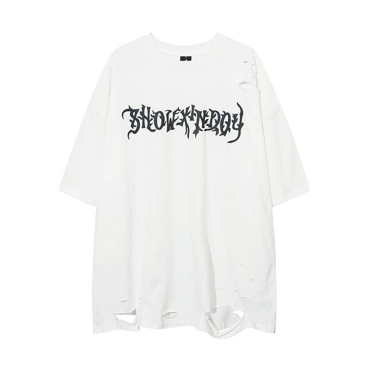 Mein Shop 0 Men Trendy Brands Loose Dark Distressed Top