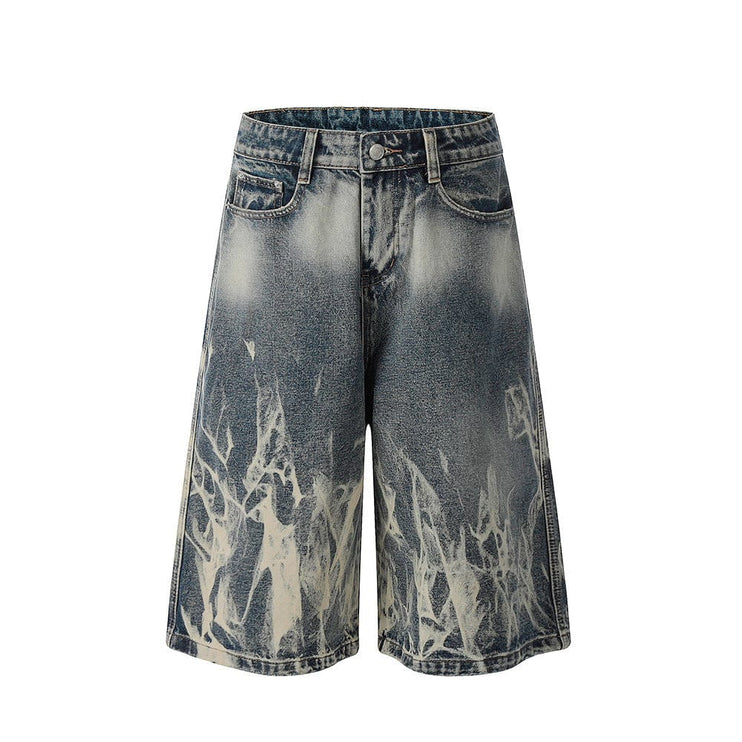 Mein Shop 0 Punk Tie-dye Denim short—-8244