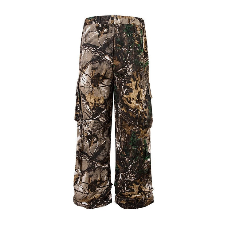 Mein Shop 0 Retro Style Branches Camouflage Cargo Pants