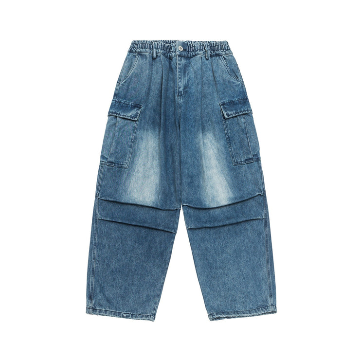 Mein Shop 0 Season New Washed Fried Flower Denim Trousers