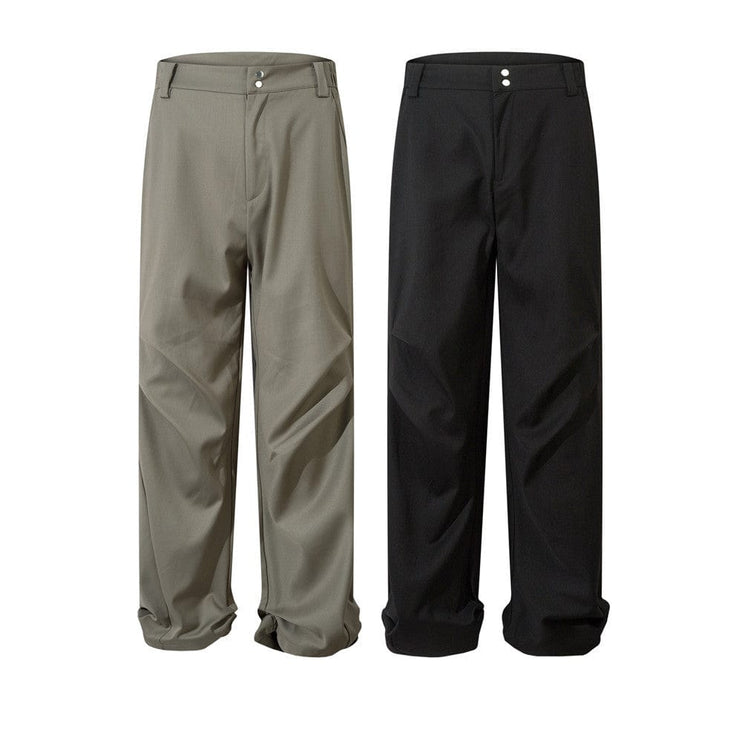 Mein Shop 0 TALKLESS Pleated Niche Wide Leg Straight Pants--1132