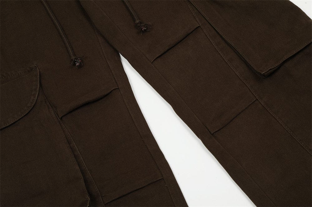 Mein Shop 0 TALKLESS Three-dimensional Large Pocket  Trousers--9974