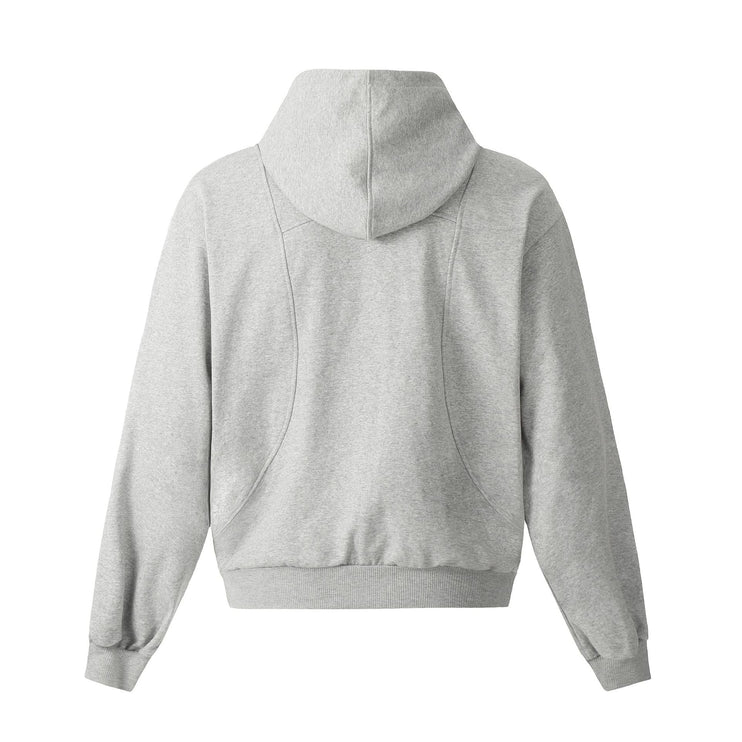 TALKLESSFASHION 0173 American high-end trend solid color neutral deconstructed coat design men's loose cardigan hooded sweatshirt