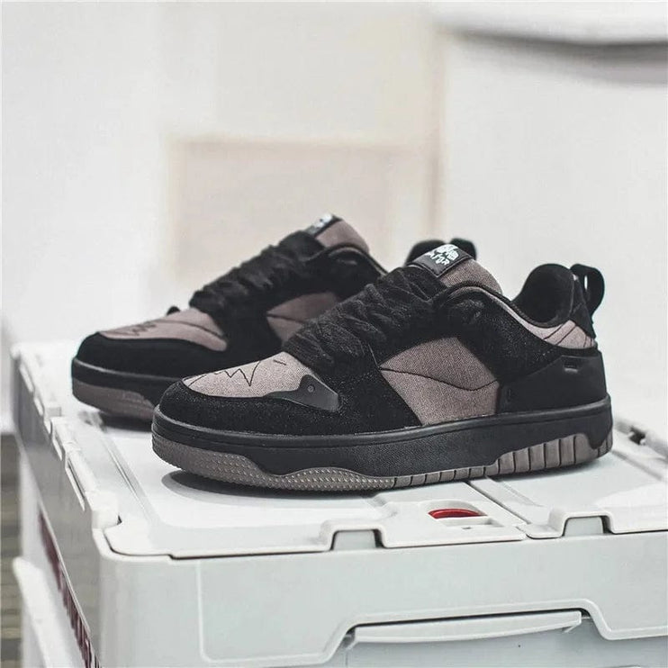 TALKLESSFASHION 39 / Black Gray Unisex Breadboard Design sneaker------1686