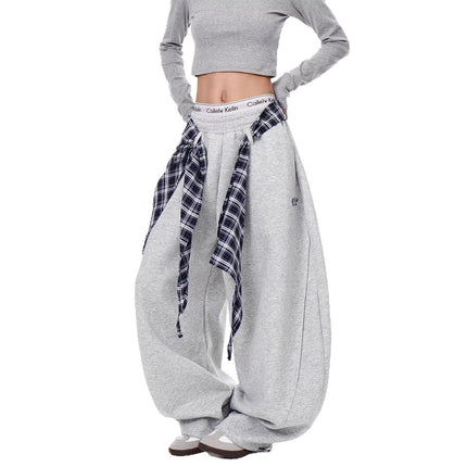 TALKLESSFASHION American ins style Korean trend corset slacks women's autumn loose drape dancing must-have jazz dance scimitar pants