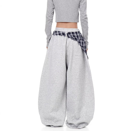 TALKLESSFASHION American ins style Korean trend corset slacks women's autumn loose drape dancing must-have jazz dance scimitar pants