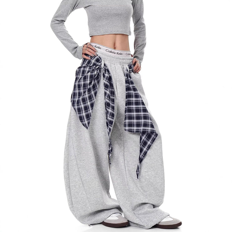 TALKLESSFASHION American ins style Korean trend corset slacks women's autumn loose drape dancing must-have jazz dance scimitar pants