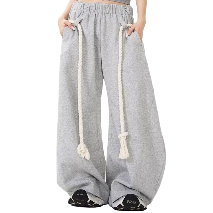 TALKLESSFASHION American Retro Gray Sweatpants—6144
