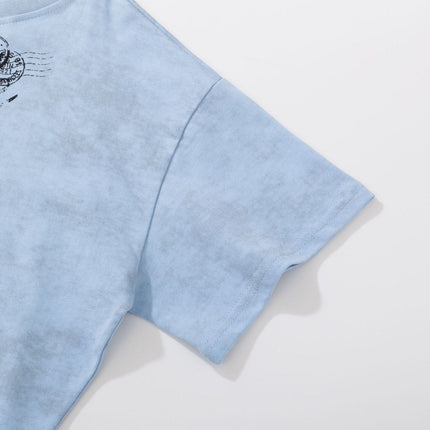 TALKLESSFASHION American Sweet Cool Butterfly Off-the-Shoulder Short Sleeve T-Shirt Women's 2025 Summer Lazy Style Hot Girl Loose Casual Slanted Shoulder Top