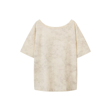 TALKLESSFASHION American Sweet Cool Butterfly Off-the-Shoulder Short Sleeve T-Shirt Women's 2025 Summer Lazy Style Hot Girl Loose Casual Slanted Shoulder Top