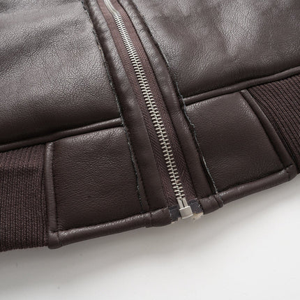 TALKLESSFASHION American vintage lambswool lapel jacket padded cotton jacket women's 2025 fall/winter loose and versatile biker jacket