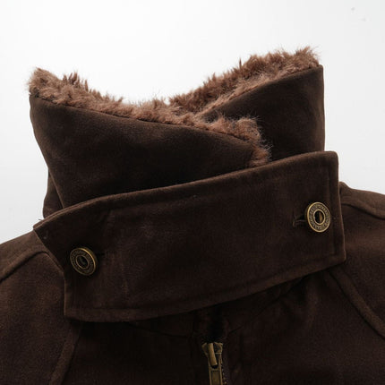 TALKLESSFASHION American vintage nail bead cross fur collar jacket jacket for women 2025 fall loose casual versatile top