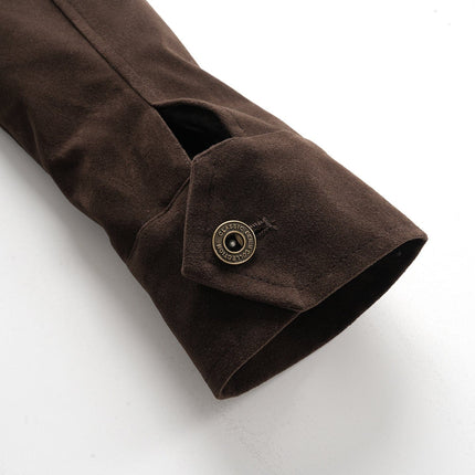 TALKLESSFASHION American vintage nail bead cross fur collar jacket jacket for women 2025 fall loose casual versatile top