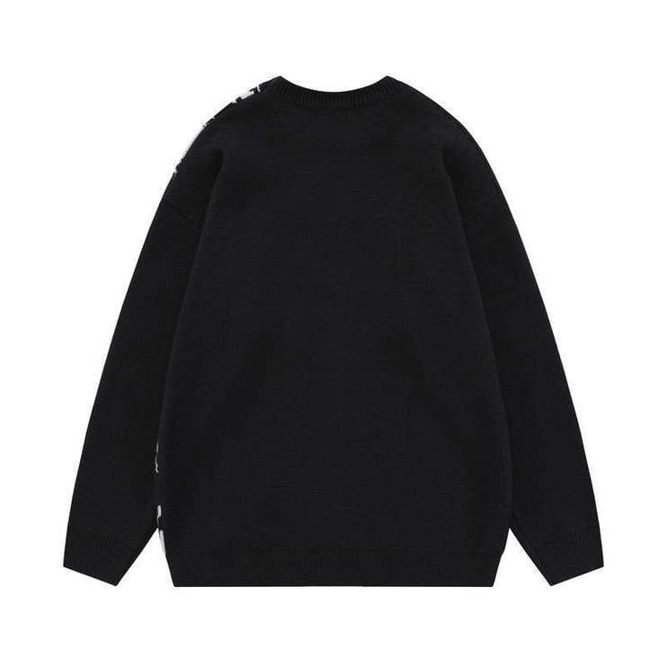 TALKLESSFASHION Anime Couple Oversize Sweater —7502