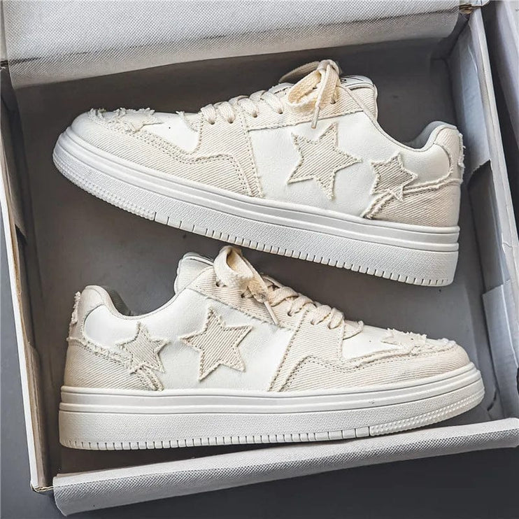 TALKLESSFASHION Beige / 40 5 Star Thick-soled sneaker -------6953